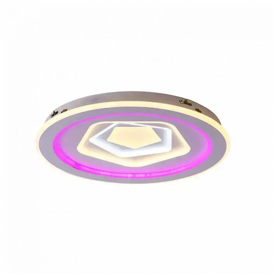 LED lustr s dálkovým ovládáním MEIRA RGB, 180W, studené/teplé/neutrální světlo, stmívatelné, bílé LED lustry s dálkovým ovládáním Výchozí název Alessandro Design