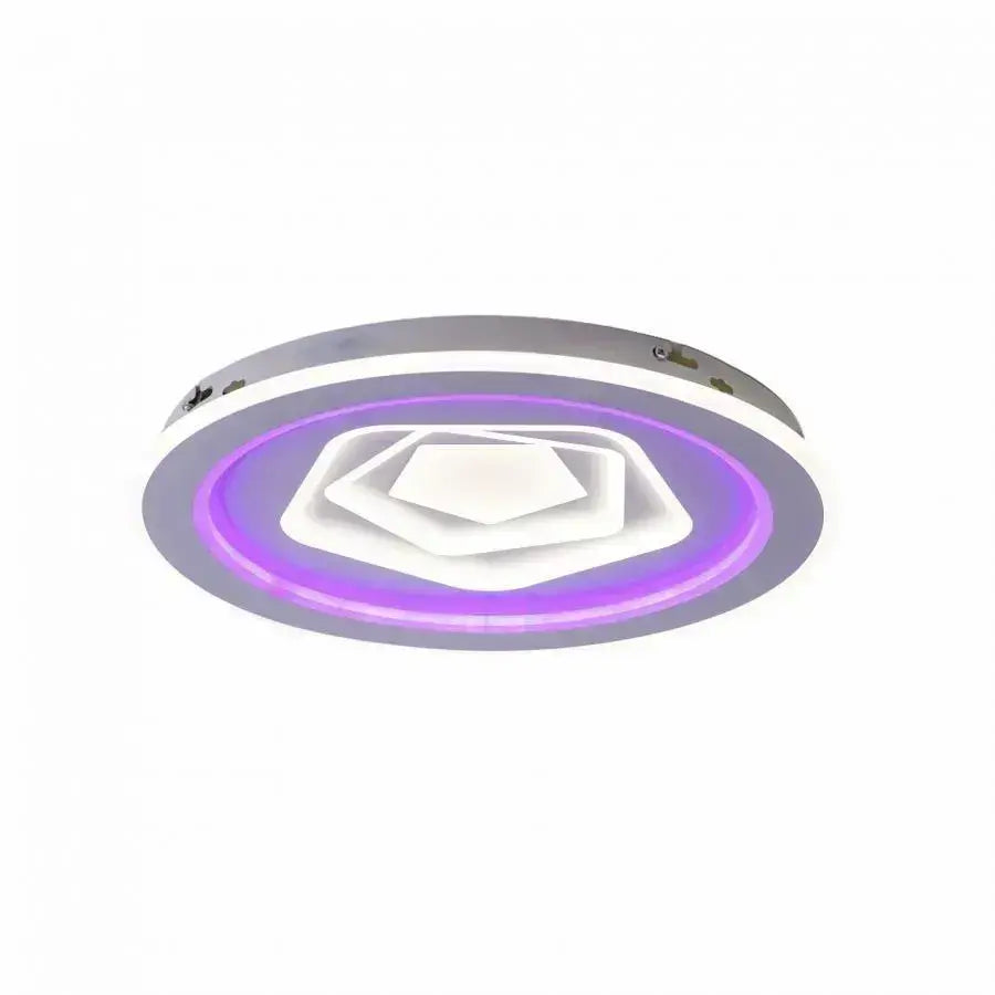 LED lustr s dálkovým ovládáním MEIRA RGB, 180W, studené/teplé/neutrální světlo, stmívatelné, bílé LED lustry s dálkovým ovládáním Výchozí název Alessandro Design