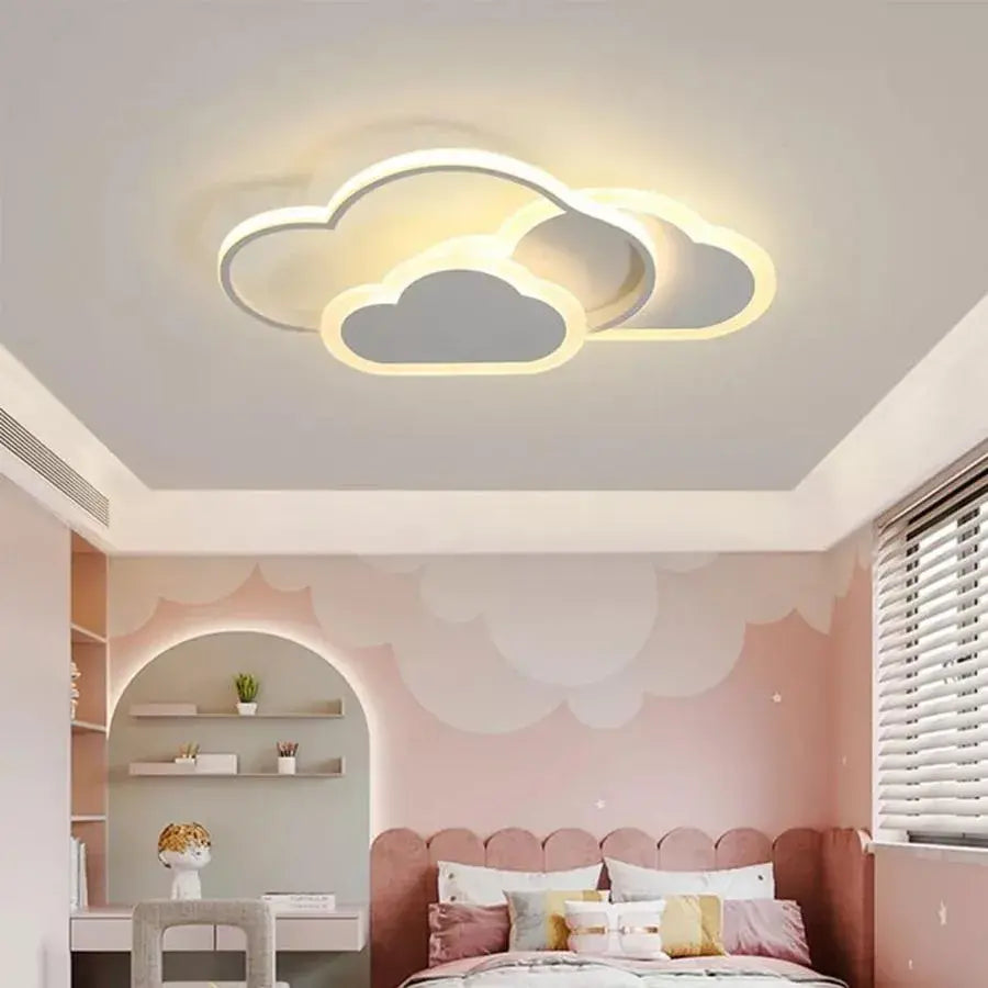 RIOKO LED lustr s dálkovým ovládáním, 48W, 3 mraky, studené/teplé/neutrální světlo, stmívatelné, bílé LED lustry s dálkovým ovládáním Výchozí název Alessandro Design