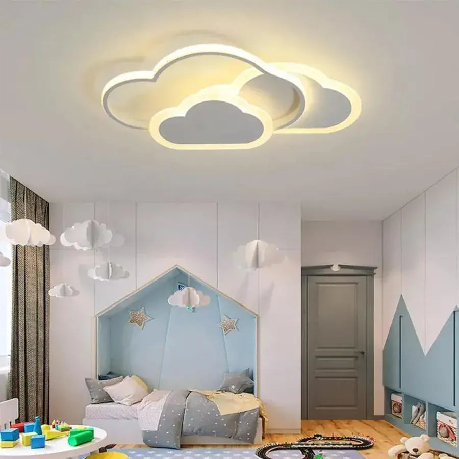 RIOKO LED lustr s dálkovým ovládáním, 48W, 3 mraky, studené/teplé/neutrální světlo, stmívatelné, bílé LED lustry s dálkovým ovládáním Výchozí název Alessandro Design