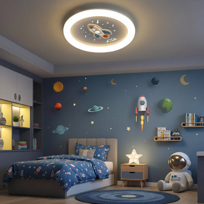 LED lustr ROCKET 49W, Průměr 49cm, Studené/Teplé/Neutrální světlo, Bílá Modrá Dětské lustry Výchozí název Alessandro Design