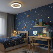 LED lustr ROCKET 49W, Průměr 49cm, Studené/Teplé/Neutrální světlo, Bílá Modrá