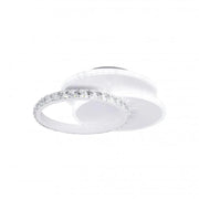 Křišťálový LED lustr SOFIA 24W, studené/teplé/neutrální světlo, bílý LED lustr Výchozí název Alessandro Design