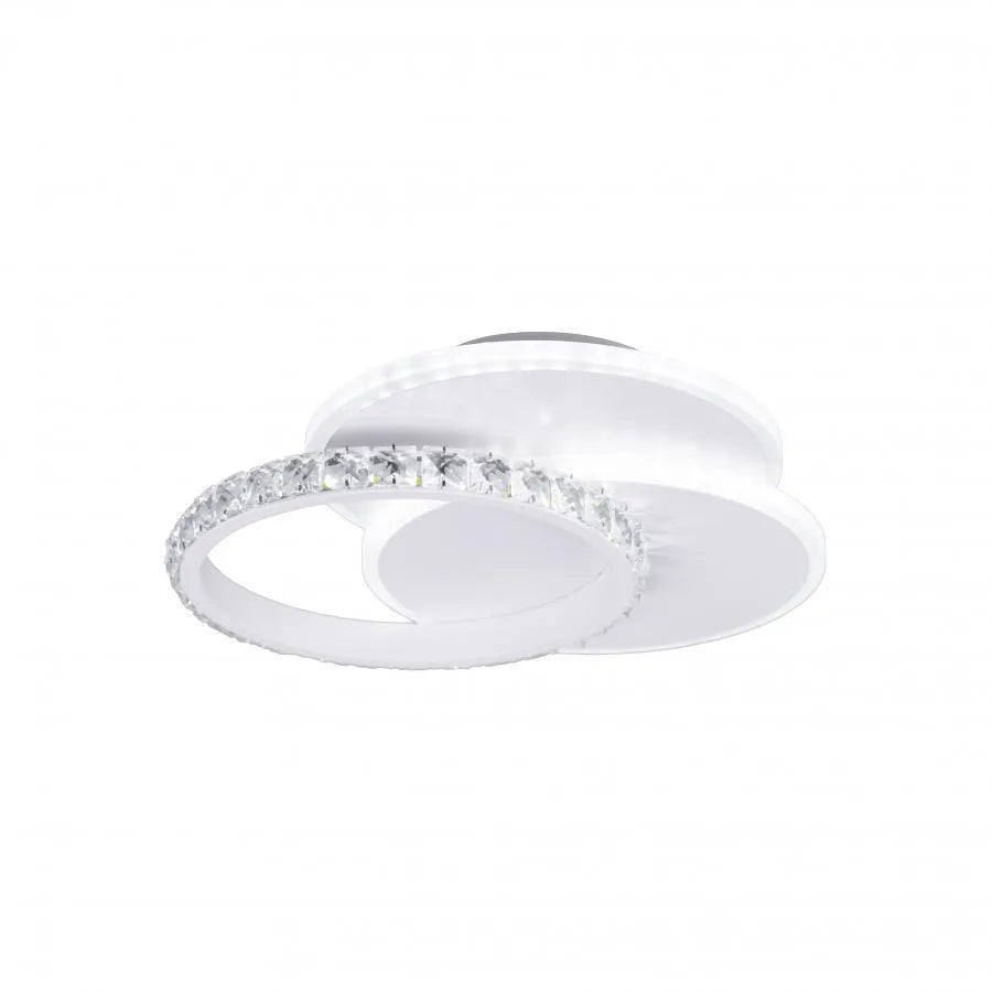 Křišťálový LED lustr SOFIA 24W, studené/teplé/neutrální světlo, bílý LED lustr Výchozí název Alessandro Design