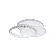 Křišťálový LED lustr SOFIA 24W, studené/teplé/neutrální světlo, bílý LED lustr Výchozí název Alessandro Design