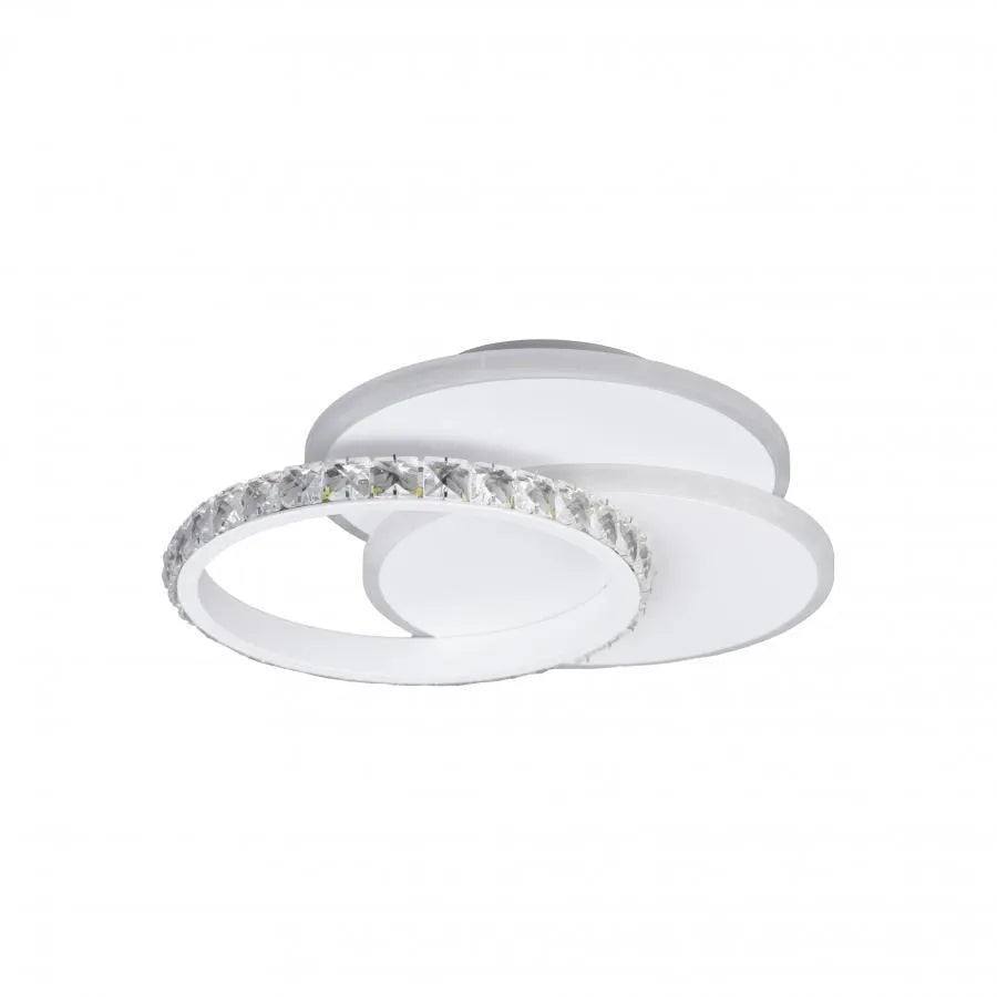 Křišťálový LED lustr SOFIA 24W, studené/teplé/neutrální světlo, bílý LED lustr Výchozí název Alessandro Design