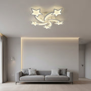 LED lustr s dálkovým ovládáním IPOMOEA 85W, 5 hvězdiček, Studené/Teplé/Neutrální světlo, Stmívatelné, Bílý LED lustr s dálkovým ovládáním Výchozí název Alessandro Design