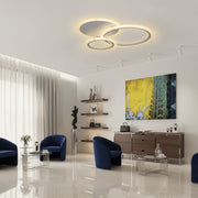 LED lustr s dálkovým ovládáním LUCY 45W, 3 kruhy, studené/teplé/neutrální světlo, stmívatelné, bílý LED lustr s dálkovým ovládáním Výchozí název Alessandro Design