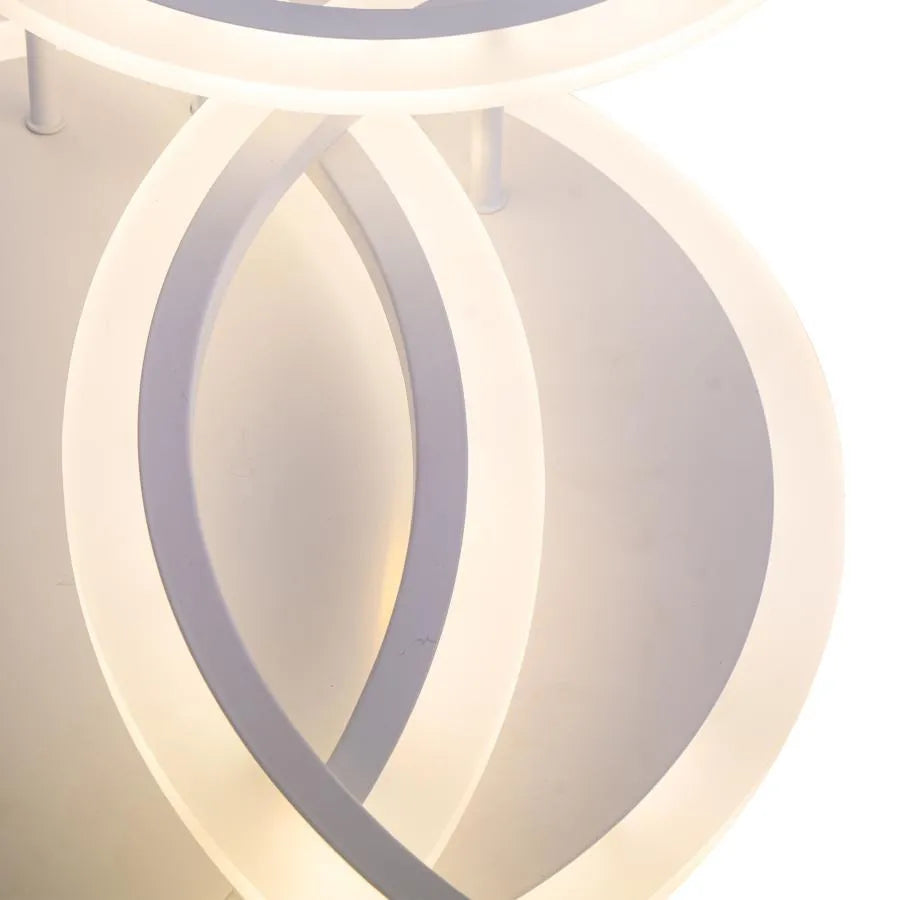 LED lustr s dálkovým ovládáním LUCY 69W, 4 kruhy, studené/teplé/neutrální světlo, stmívatelné, bílý LED lustr s dálkovým ovládáním Výchozí název Alessandro Design