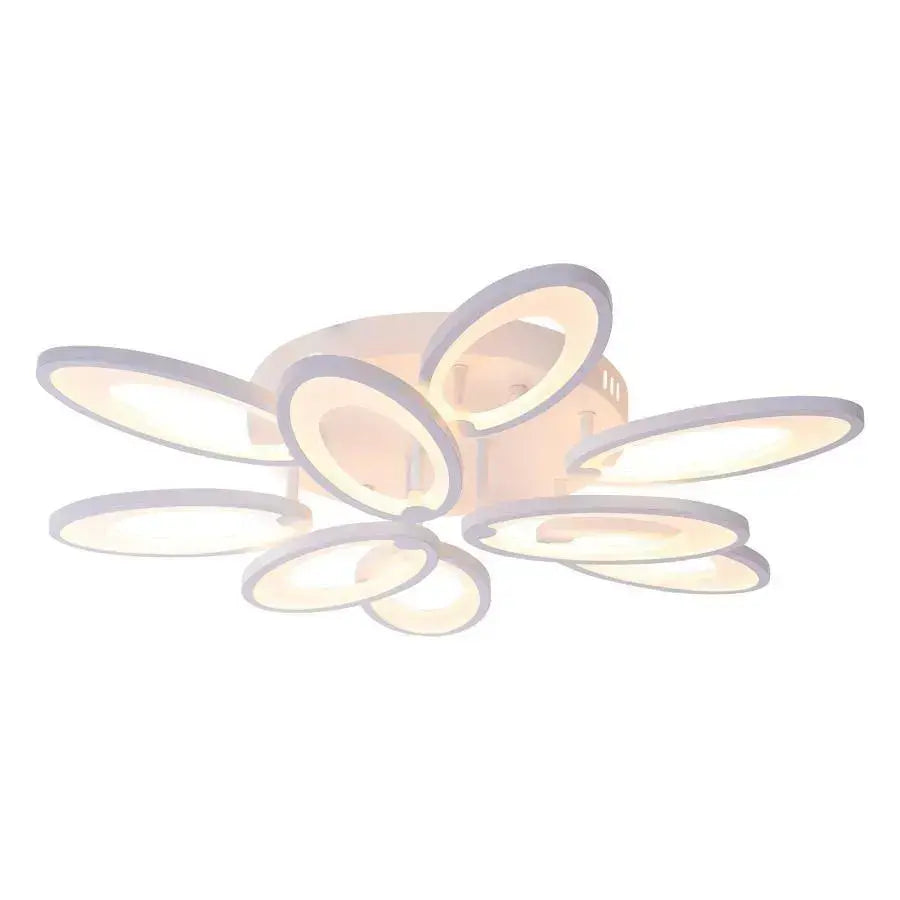 LED lustr s dálkovým ovládáním SUNFLOWER 98W, 9 prvků, studené/teplé/neutrální světlo, stmívatelné, bílé LED lustry s dálkovým ovládáním Výchozí název Alessandro Design