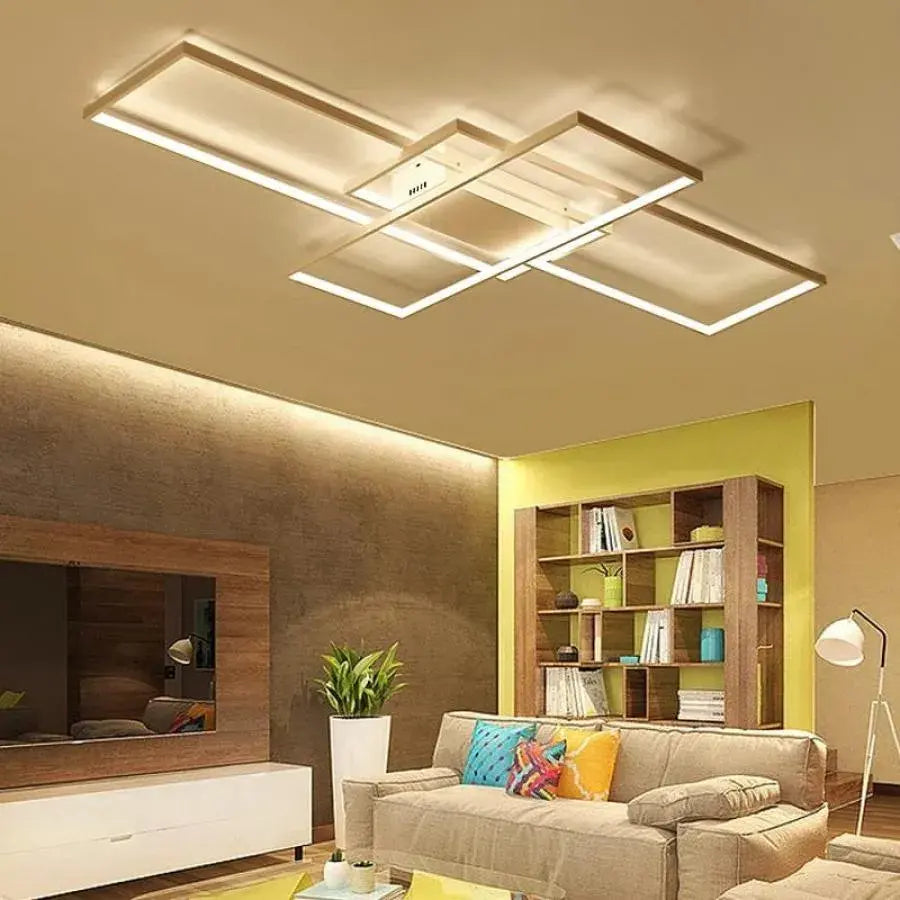 LED lustr s dálkovým ovládáním LANDYN 78W, studené/teplé/neutrální světlo, stmívatelné, bílé LED lustry s dálkovým ovládáním Výchozí název Alessandro Design