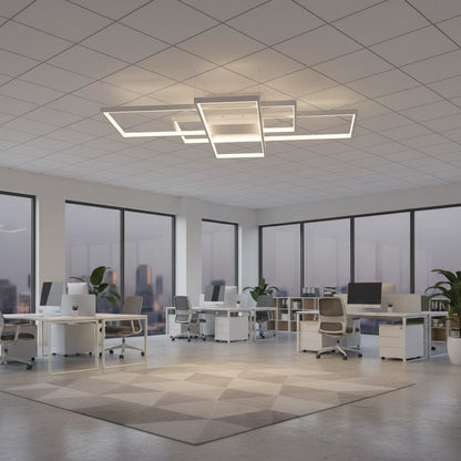 LED lustr s dálkovým ovládáním LANDEN 84W, 3 prvky, studené/teplé/neutrální světlo, stmívatelné, bílé LED lustry s dálkovým ovládáním Výchozí název Alessandro Design