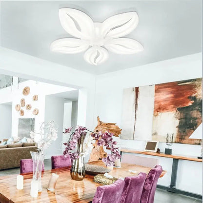 LED lustr s dálkovým ovládáním ORCHID 66W, 5 okvětních lístků, studené/teplé/neutrální světlo, stmívatelné, bílý LED lustr s dálkovým ovládáním Výchozí název Alessandro Design