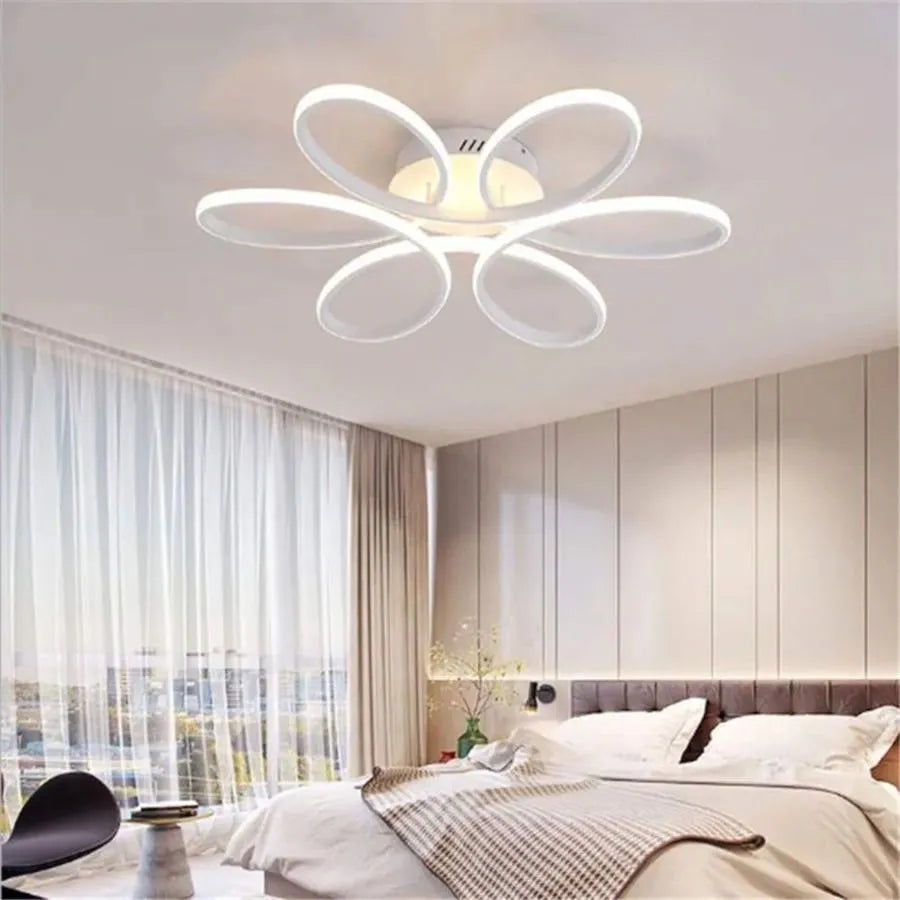 LED lustr s dálkovým ovládáním AYDA 116W, vlnitý, studené/teplé/neutrální světlo, stmívatelné, bílý LED lustr s dálkovým ovládáním Výchozí název Alessandro Design