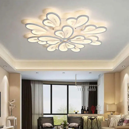 LED lustr s dálkovým ovládáním BLOSSOM 146W, 12 okvětních lístků, studené/teplé/neutrální světlo 3000k/4000k/6000k, stmívatelné, bílý LED lustr s dálkovým ovládáním Výchozí název Alessandro Design