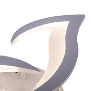 LED lustr s dálkovým ovládáním LOTUS 32W, 3 okvětní lístky, studené/teplé/neutrální světlo, stmívatelné, bílý LED lustr s dálkovým ovládáním Výchozí název Alessandro Design