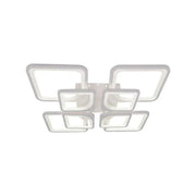 LED lustr s dálkovým ovládáním ZOE 138W, 8 čtverců, studené/teplé/neutrální světlo, stmívatelné, bílý LED lustr s dálkovým ovládáním Výchozí název Alessandro Design