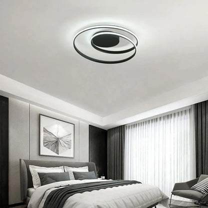 LED lustr s dálkovým ovládáním VECTOR ARCADIA 56W, studené/teplé/neutrální světlo, stmívatelné, černé LED lustry s dálkovým ovládáním Výchozí název Alessandro Design