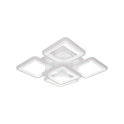 LED lustr s dálkovým ovládáním FELY 80W, 5 čtverců, studené/teplé/neutrální světlo, stmívatelné, bílý LED lustr s dálkovým ovládáním Výchozí název Alessandro Design