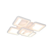 LED lustr s dálkovým ovládáním FELY 80W, 5 čtverců, studené/teplé/neutrální světlo, stmívatelné, bílý LED lustr s dálkovým ovládáním Výchozí název Alessandro Design