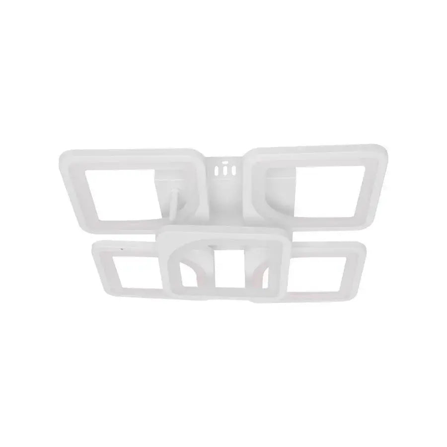 LED lustr s dálkovým ovládáním FELY 80W, 5 čtverců, studené/teplé/neutrální světlo, stmívatelné, bílý LED lustr s dálkovým ovládáním Výchozí název Alessandro Design