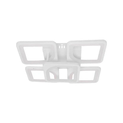 LED lustr s dálkovým ovládáním FELY 80W, 5 čtverců, studené/teplé/neutrální světlo, stmívatelné, bílý LED lustr s dálkovým ovládáním Výchozí název Alessandro Design