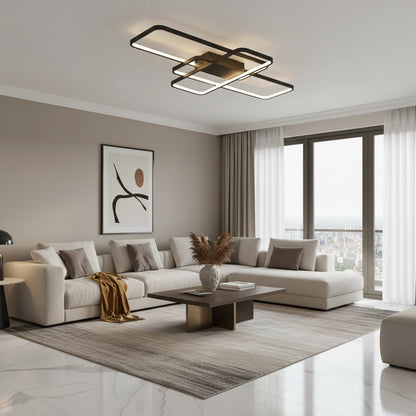 IANUSIS LED lustr s dálkovým ovládáním 95W, 3 prvky, studené/teplé/neutrální světlo, stmívatelné, černé LED lustry s dálkovým ovládáním Výchozí název Alessandro Design