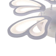 LED lustr s dálkovým ovládáním BLOSSOM 78W, 6 okvětních lístků, Průměr 60cm, Studené/Teplé/Neutrální světlo, Stmívatelné, Bílý LED lustr s dálkovým ovládáním Výchozí název Alessandro Design