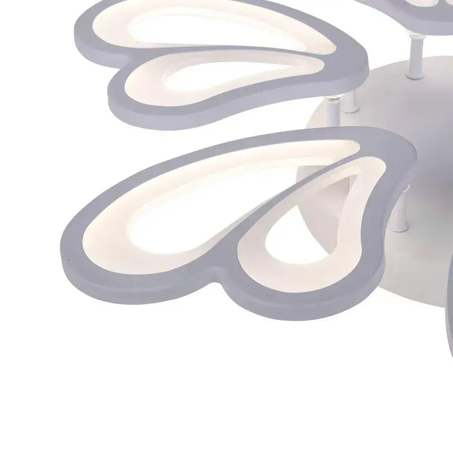 LED lustr s dálkovým ovládáním BLOSSOM 78W, 6 okvětních lístků, Průměr 60cm, Studené/Teplé/Neutrální světlo, Stmívatelné, Bílý LED lustr s dálkovým ovládáním Výchozí název Alessandro Design