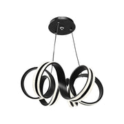 Závěsný LED lustr s dálkovým ovládáním INFINITY TWIST 180W, vlnité, studené/teplé/neutrální světlo, stmívatelné, černé, výškově nastavitelné Moderní lustry Výchozí název Alessandro Design
