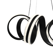 Závěsný LED lustr s dálkovým ovládáním INFINITY TWIST 180W, vlnité, studené/teplé/neutrální světlo, stmívatelné, černé, výškově nastavitelné Moderní lustry Výchozí název Alessandro Design