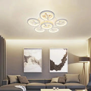 LED lustr s dálkovým ovládáním a krystalem DAISY 78W, 6 prvků, studené/teplé/neutrální světlo, stmívatelné, bílý LED lustr s dálkovým ovládáním Výchozí název Alessandro Design