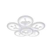 LED lustr s dálkovým ovládáním a krystalem DAISY 78W, 6 prvků, studené/teplé/neutrální světlo, stmívatelné, bílý LED lustr s dálkovým ovládáním Výchozí název Alessandro Design