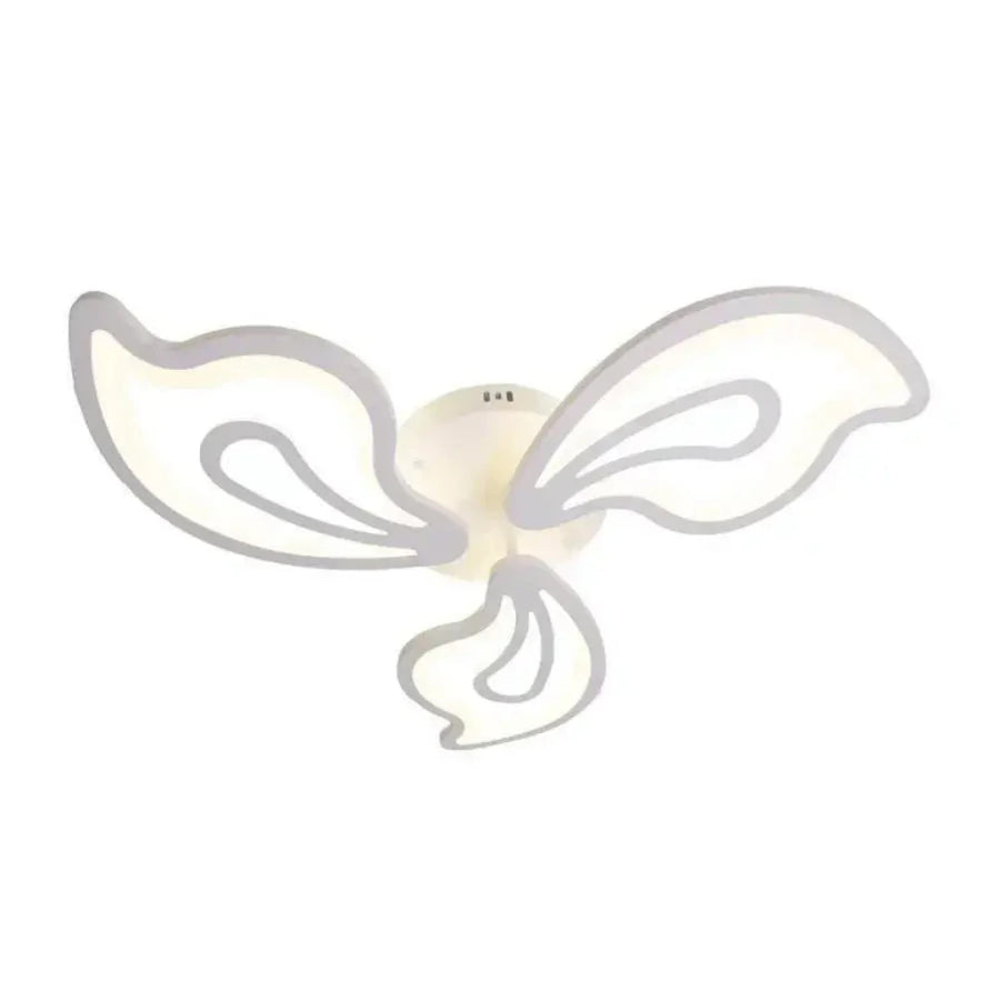 LED lustr s dálkovým ovládáním GLORIOSA 40W, 3 okvětní lístky, studené/teplé/neutrální světlo, stmívatelné, bílý LED lustr s dálkovým ovládáním Výchozí název Alessandro Design
