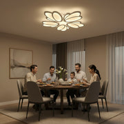 LED lustr s dálkovým ovládáním TULIP 81W, 5 okvětních lístků, studené/teplé/neutrální světlo, stmívatelné, bílý LED lustr s dálkovým ovládáním Výchozí název Alessandro Design
