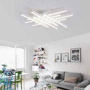 LED lustr s dálkovým ovládáním MORA 160W, 8 prvků, lineární, studené/teplé/neutrální světlo, stmívatelné, bílý LED lustr s dálkovým ovládáním Výchozí název Alessandro Design
