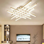 LED lustr s dálkovým ovládáním MORA 160W, 8 prvků, lineární, studené/teplé/neutrální světlo, stmívatelné, bílý LED lustr s dálkovým ovládáním Výchozí název Alessandro Design