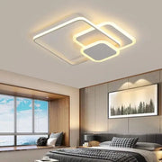 LED lustr s dálkovým ovládáním ANEMONA 75W, 3 čtverce, studené/teplé/neutrální světlo, stmívatelné, bílý LED lustr s dálkovým ovládáním Výchozí název Alessandro Design