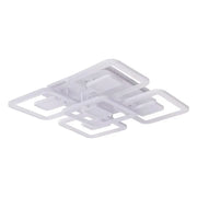 LED lustr s dálkovým ovládáním FELIX 119W, 5 čtverců, studené/teplé/neutrální světlo, stmívatelné, bílý LED lustr s dálkovým ovládáním Výchozí název Alessandro Design