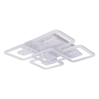 LED lustr s dálkovým ovládáním FELIX 119W, 5 čtverců, studené/teplé/neutrální světlo, stmívatelné, bílý LED lustr s dálkovým ovládáním Výchozí název Alessandro Design