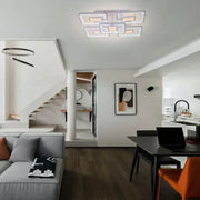 LED lustr s dálkovým ovládáním FELIX 119W, 5 čtverců, studené/teplé/neutrální světlo, stmívatelné, bílý LED lustr s dálkovým ovládáním Výchozí název Alessandro Design