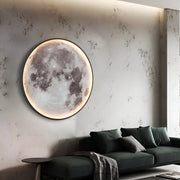Dekorativní LED nástěnná lampa s dálkovým ovládáním, Měsíc 34W Průměr 50CM Teplé světlo Neutrální Studené 3000/4000/6000K LED lustry s dálkovým ovládáním Výchozí název Alessandro Design