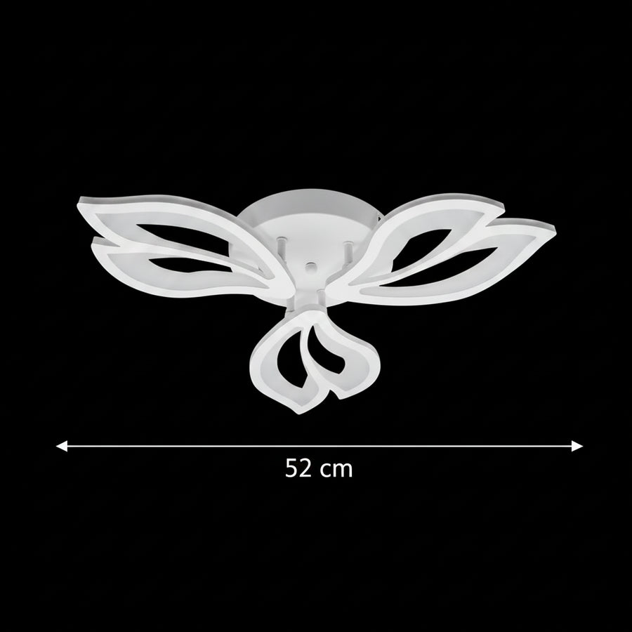 LED lustr s dálkovým ovládáním LILY 40W, 3 Elements, Studené/Teplé/Neutrální světlo, Stmívatelné, Bílý LED lustr s dálkovým ovládáním Výchozí název Alessandro Design