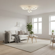 LED lustr s dálkovým ovládáním LILY 40W, 3 Elements, Studené/Teplé/Neutrální světlo, Stmívatelné, Bílý LED lustr s dálkovým ovládáním Výchozí název Alessandro Design