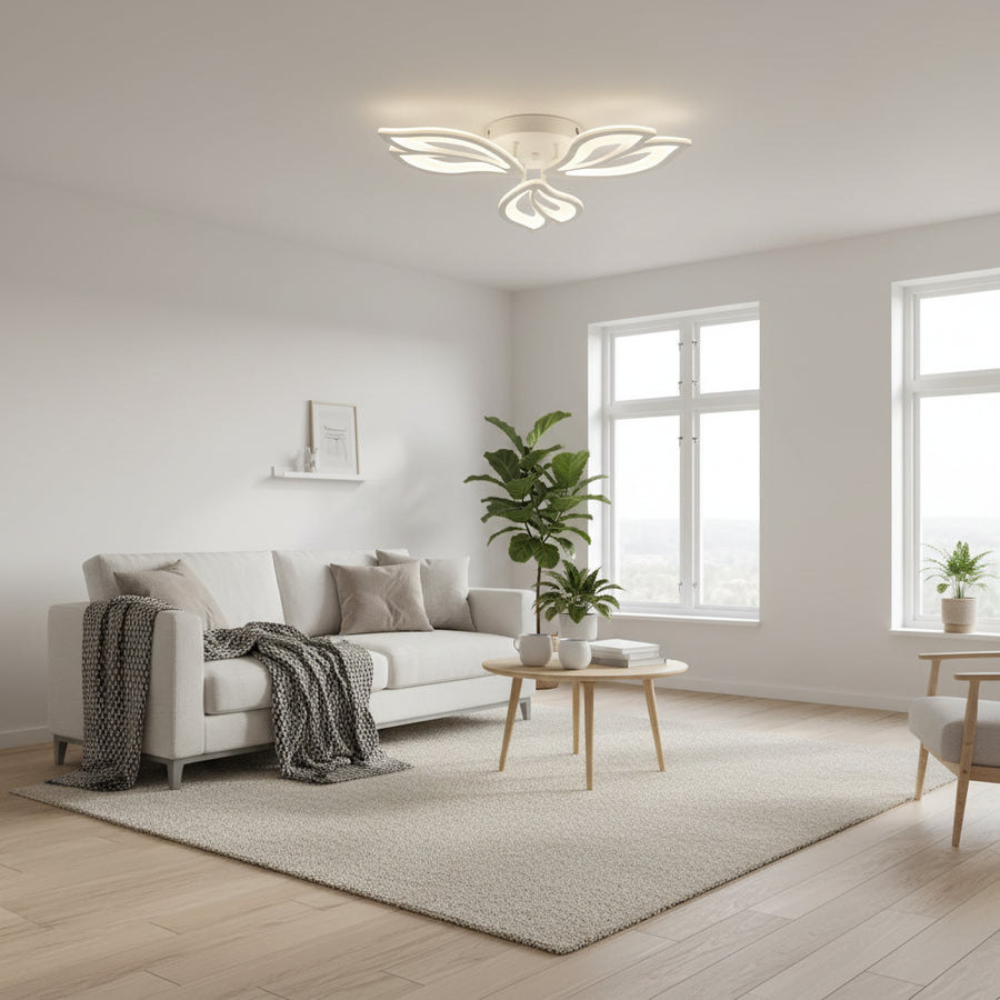 LED lustr s dálkovým ovládáním LILY 40W, 3 Elements, Studené/Teplé/Neutrální světlo, Stmívatelné, Bílý LED lustr s dálkovým ovládáním Výchozí název Alessandro Design