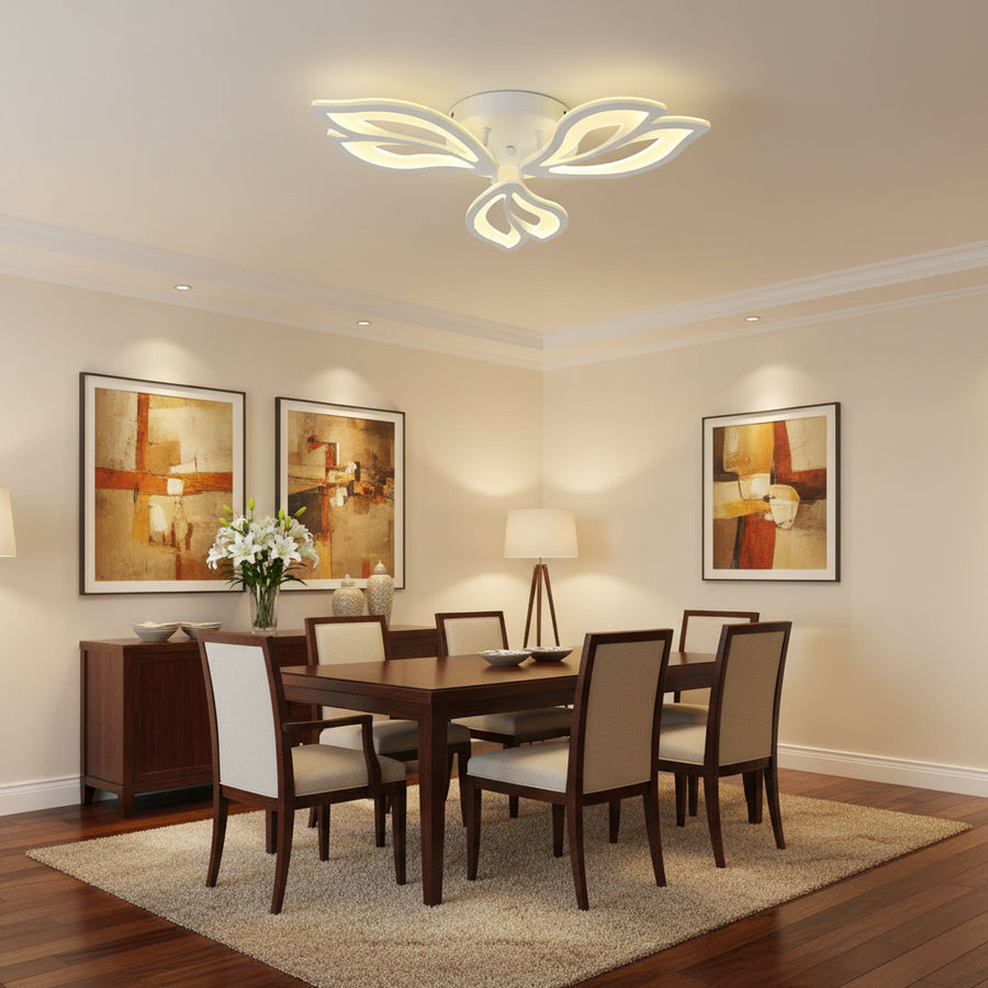 LED lustr s dálkovým ovládáním LILY 40W, 3 Elements, Studené/Teplé/Neutrální světlo, Stmívatelné, Bílý LED lustr s dálkovým ovládáním Výchozí název Alessandro Design