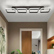 LED lustr VERTEX 45W, 4 čtverce, lineární, studené/teplé/neutrální světlo, černé LED lustry Výchozí název Alessandro Design