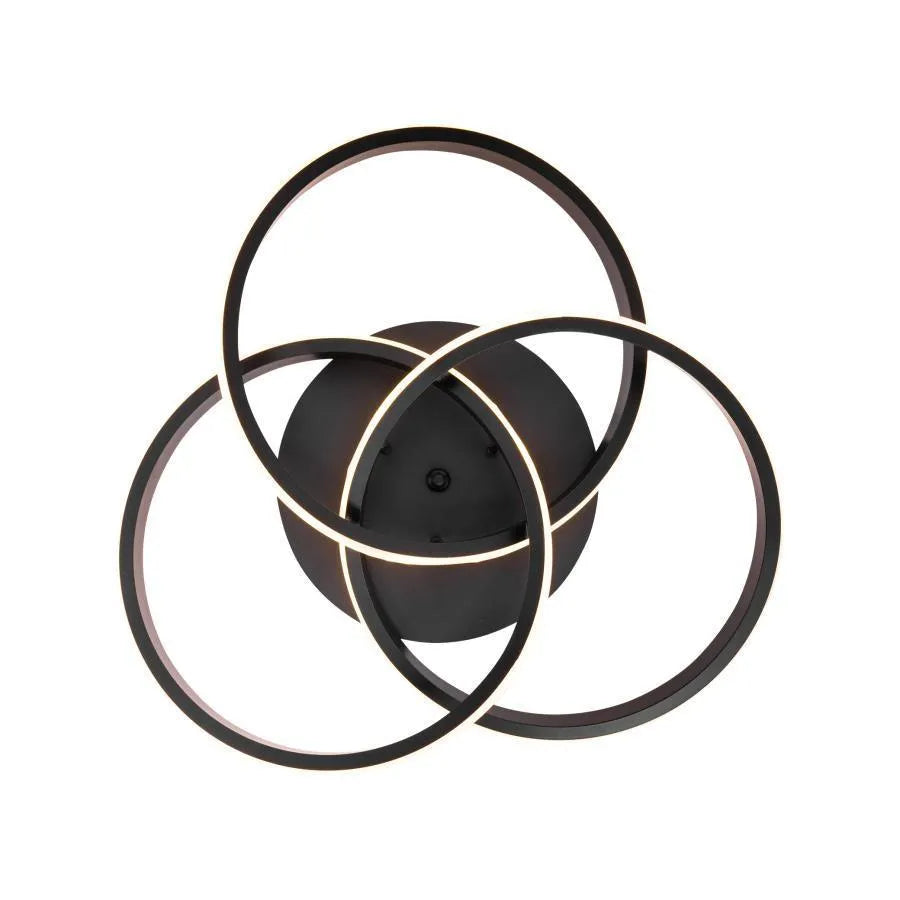 LED lustr s dálkovým ovládáním VECTOR VORTEX 96W, 3 prvky, studené/teplé/neutrální světlo, stmívatelné, černé LED lustry s dálkovým ovládáním Výchozí název Alessandro Design