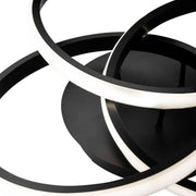 LED lustr s dálkovým ovládáním VECTOR VORTEX 96W, 3 prvky, studené/teplé/neutrální světlo, stmívatelné, černé LED lustry s dálkovým ovládáním Výchozí název Alessandro Design