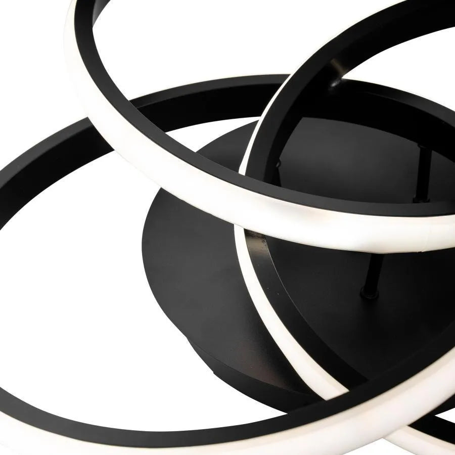 LED lustr s dálkovým ovládáním VECTOR VORTEX 96W, 3 prvky, studené/teplé/neutrální světlo, stmívatelné, černé LED lustry s dálkovým ovládáním Výchozí název Alessandro Design